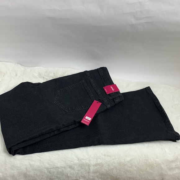 Tengfu Black Washed Denim Flare Jeans Size 14 NWT - Picture 4 of 6